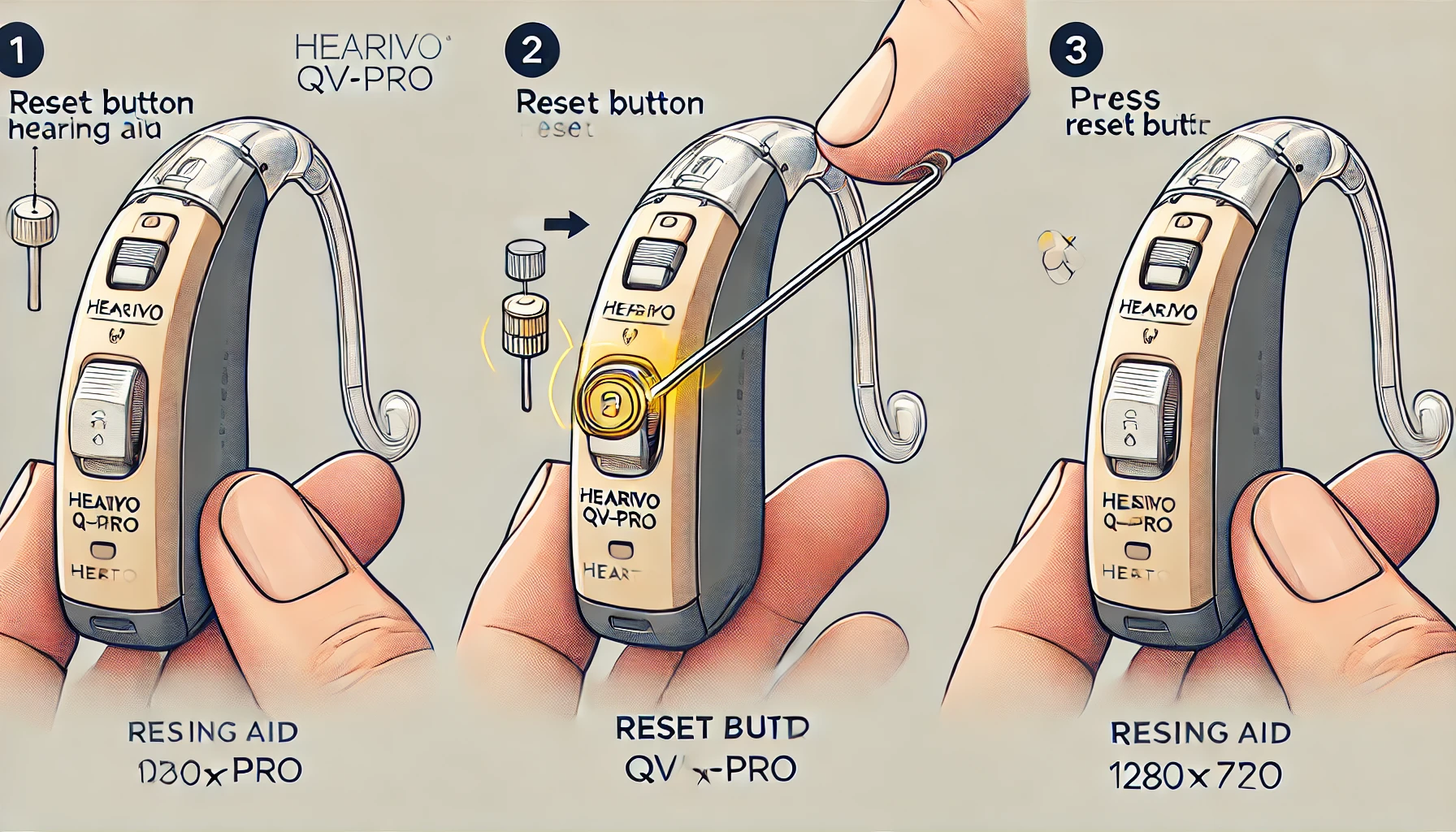 how to reset hearivo qv-pro hearing aid